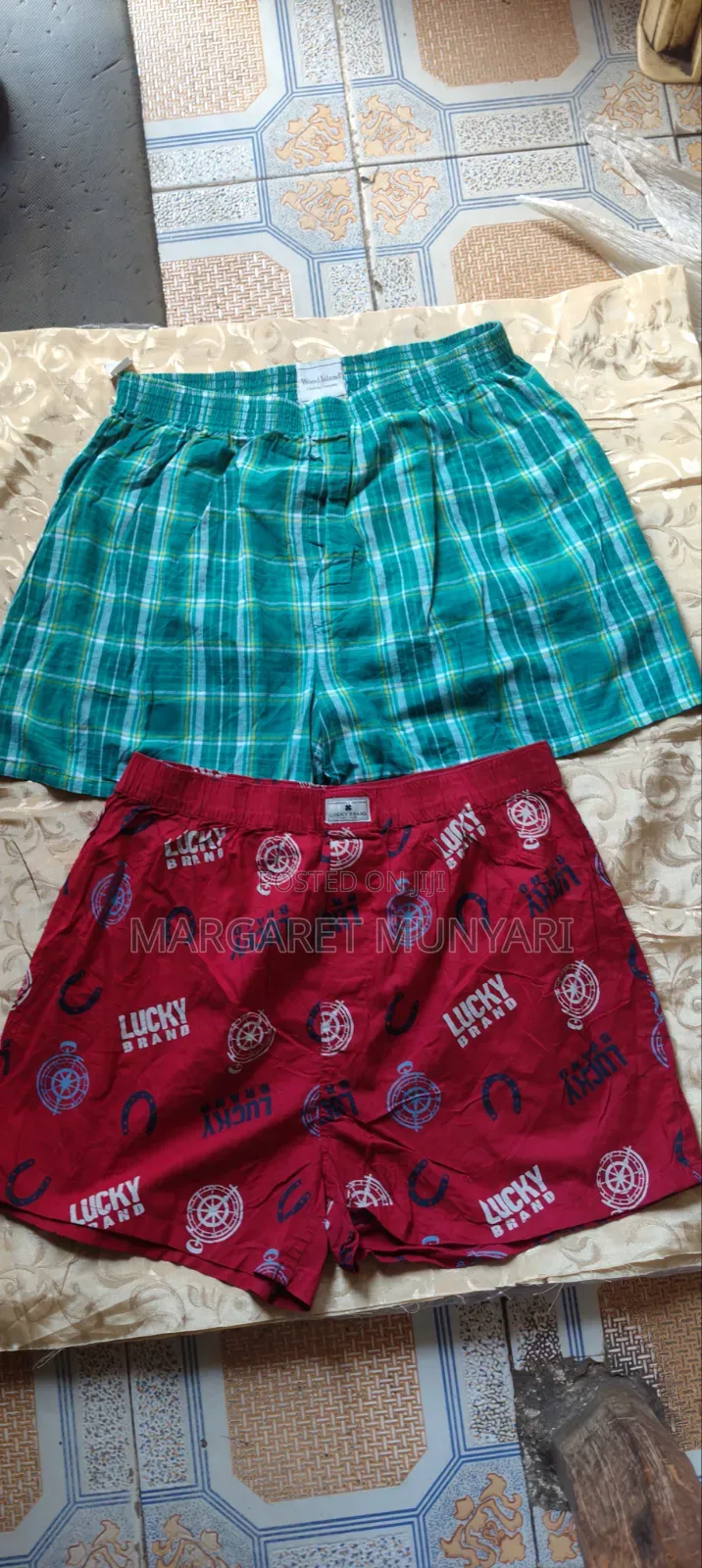 White and Checked Boxers