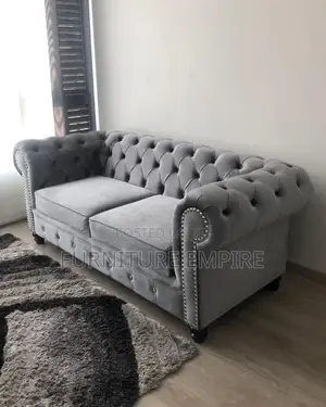 Gray Chesterfield Tufted Sofa