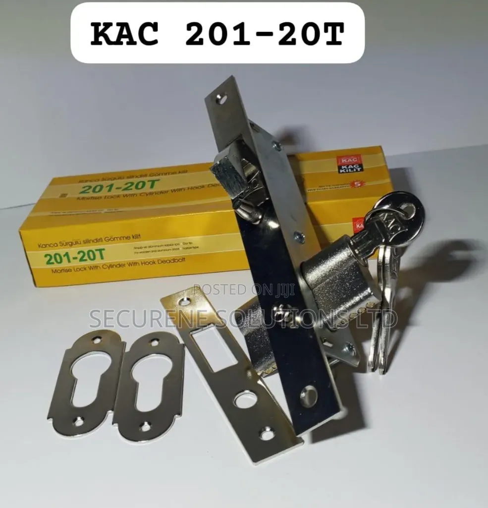 Kac 201-20t Sliding Door Mortise Lock Set With a Hook Bolt.