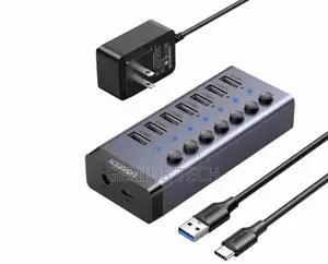 Ugreen Usb 3.0 7-Port Hub (12v 2a, Dc 5.5mm, Uk) – Cm481 / Ug-90306