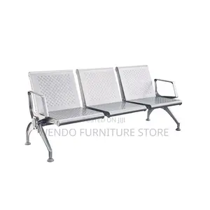 Office Bench; Metallic Reception Three Seaters Office Airport Bench