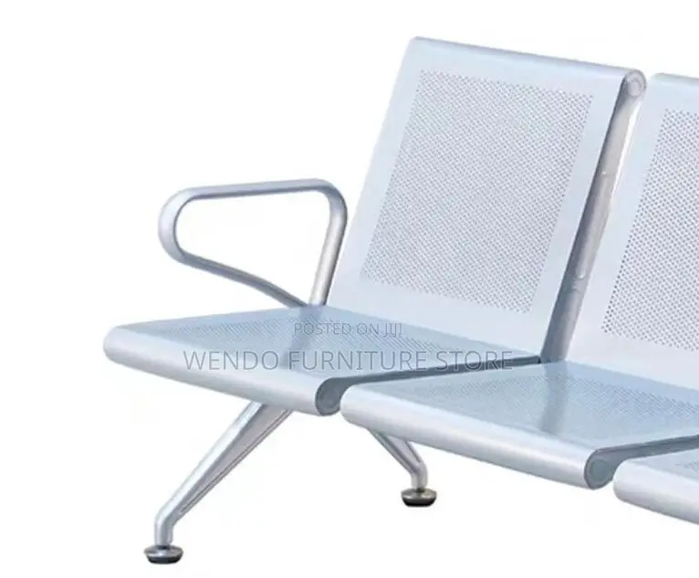 Office Bench; Metallic Reception Three Seaters Office Airport Bench