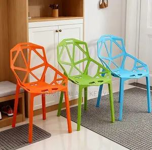 Plastic Chair: Plastic Backrest Chair With Hollow Design