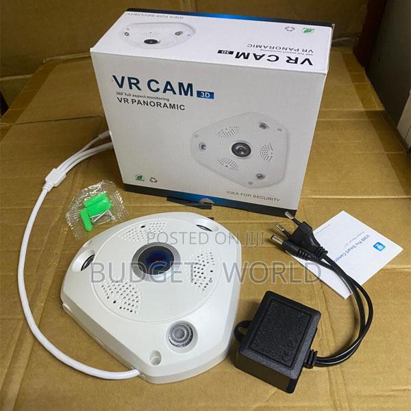 V7 Vr Indoor Security Camera With Wide-Angle Fisheye Lens and App Cont