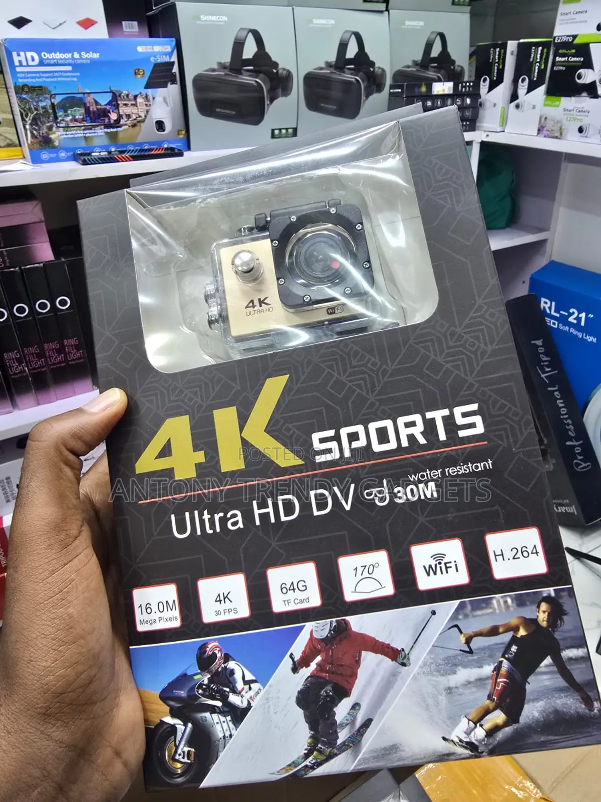 Action Camera 30fps Waterproof Wifi Sports Cam