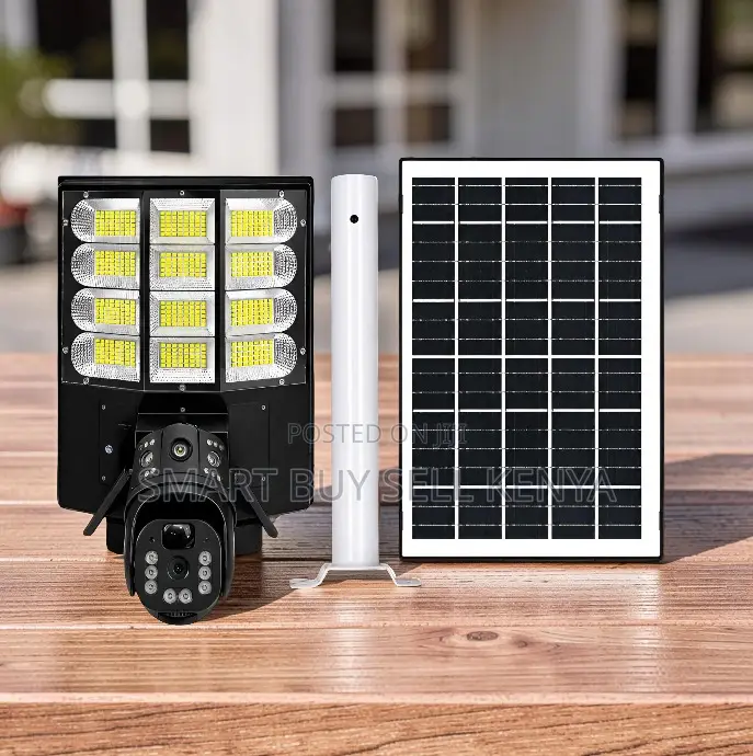 4g Night Vision Activated Solar Camera With Led Solar Street Light