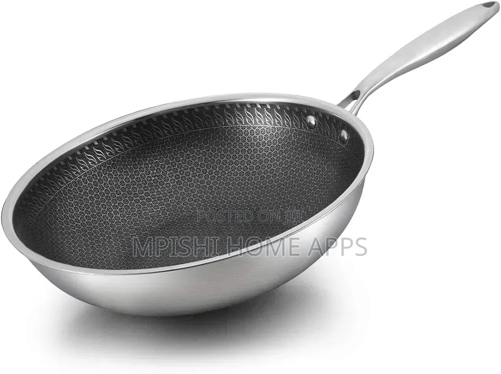 Stainless Steel Honeycomb Frying Pan 28cm