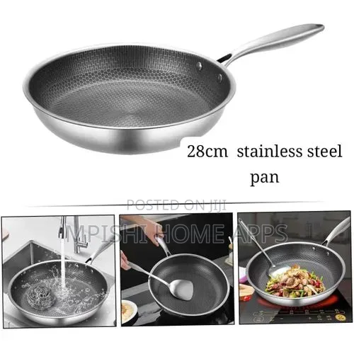 Stainless Steel Honeycomb Frying Pan 28cm