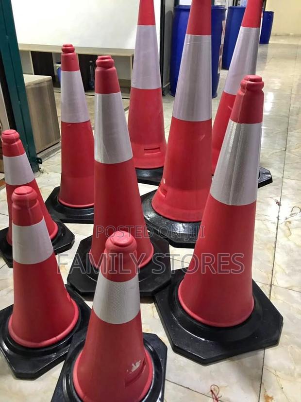 Red Safety Traffic Cones – Reflective Band