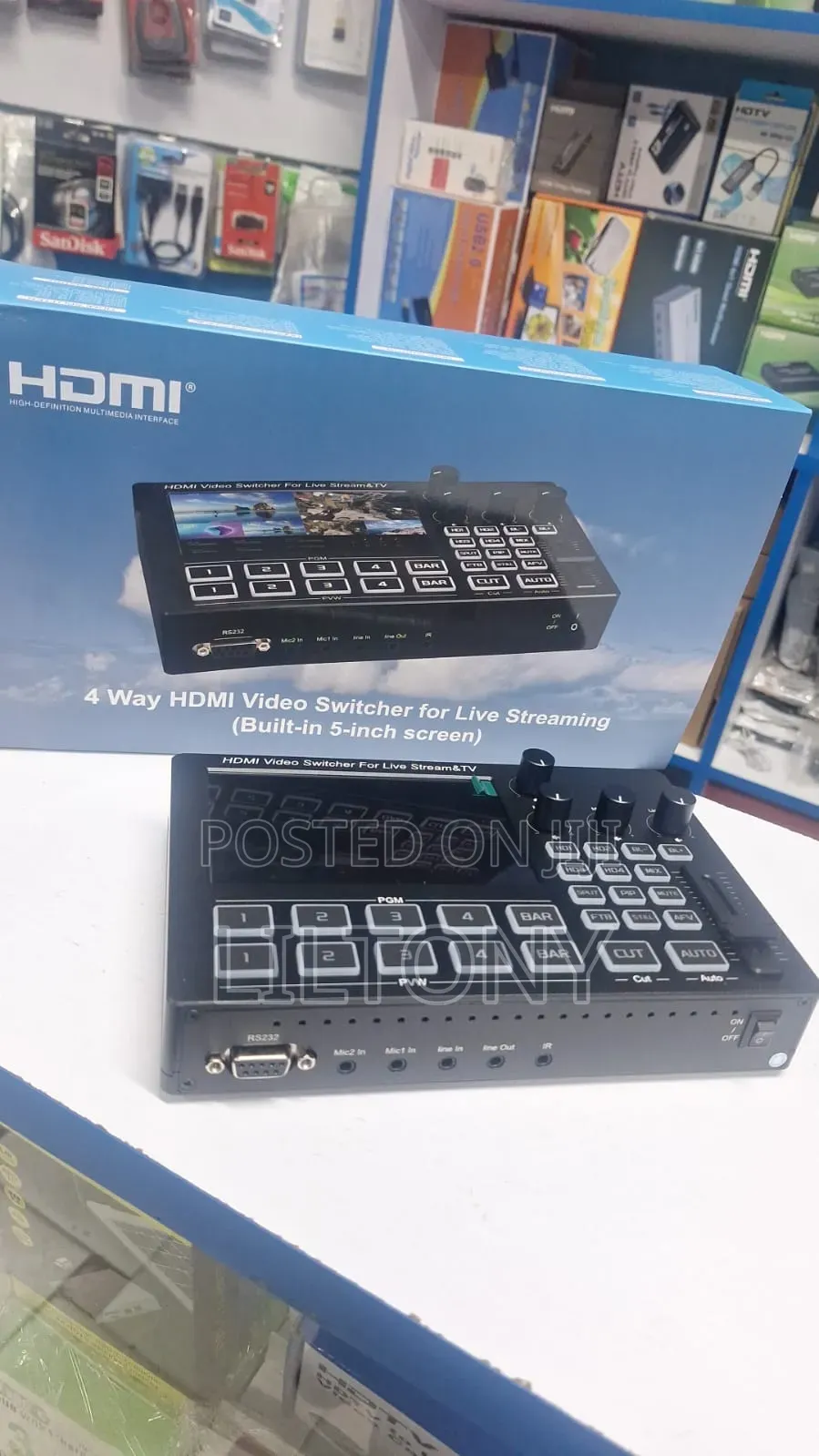 Hdmi Video Switcher With 5inch Inbuilt Screen