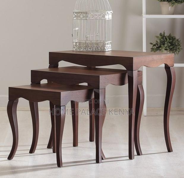 Nesting Stools: Rustic Wooden Nesting Side Tables