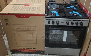 Von 60x55 Inox Grey Cooker - 3 Gas + 1 Electric Hotplate