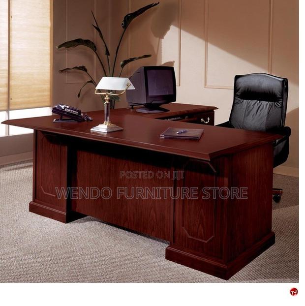 Office Desk; 1.8 Meters Executive Mahogany Wood Office Sturdy Desk