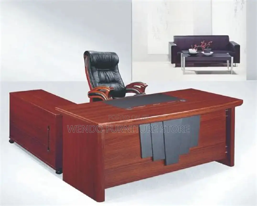 Office Desk; 1.8 Meters Executive Mahogany Wood Office Sturdy Desk