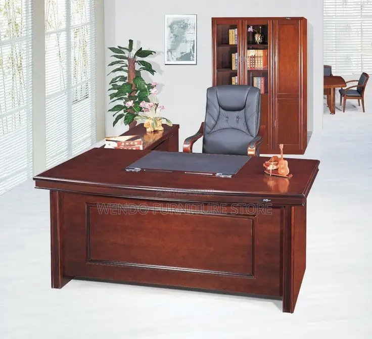 Office Desk; 1.8 Meters Executive Mahogany Wood Office Sturdy Desk