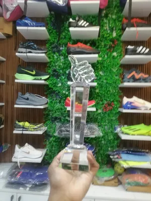 Crystal Thumbs Up Trophy