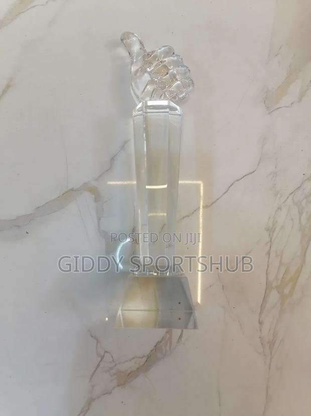 Crystal Thumbs Up Trophy - thumbnail 3