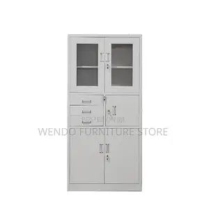 Office Cabinet; Two Doors Gray Executive Cabinet With Secure Safe