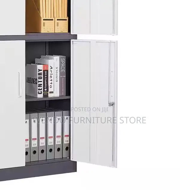 Office Cabinet; Two Doors Gray Executive Cabinet With Secure Safe