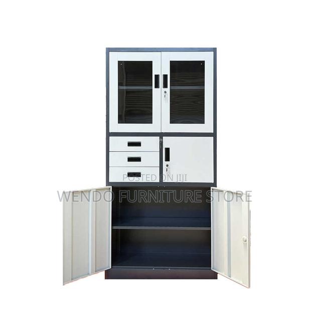 Office Cabinet; Two Doors Gray Executive Cabinet With Secure Safe - thumbnail 11