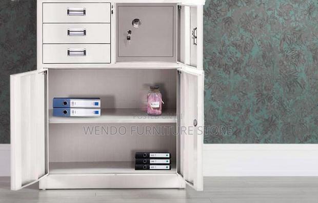 Office Cabinet; Two Doors Gray Executive Cabinet With Secure Safe - thumbnail 14