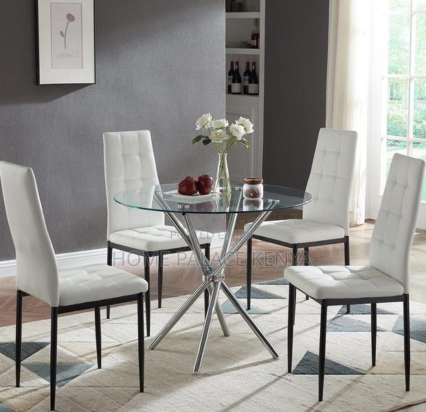 Glass Table: Round Transparent Tempered Glass Dining Table - thumbnail 15