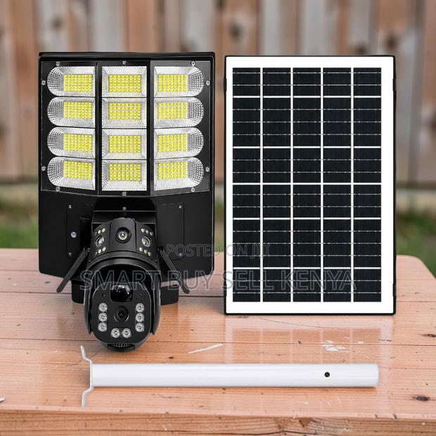 4g Smooth Pan Tilt Solar Camera With Security Led Solar Street Light