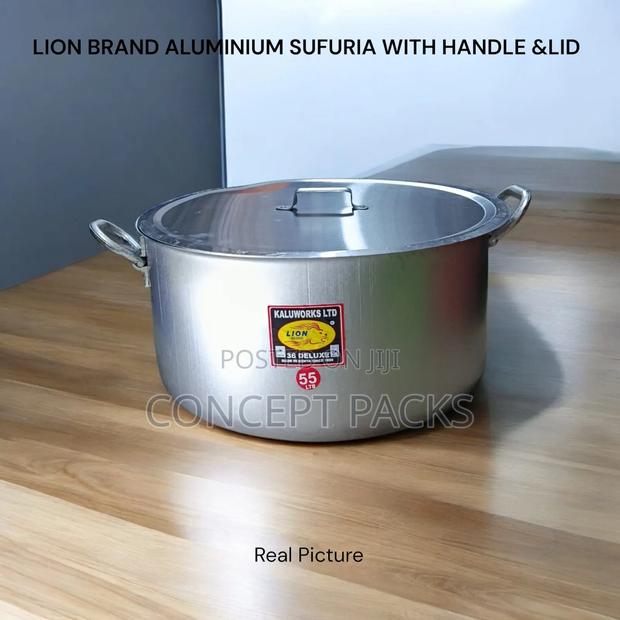 Lion Deluxe Aluminum Sufuria With Handle and Lid
