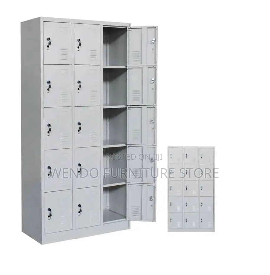 Office Cabinet; 15 Lockers Cabinet With Key Lock
