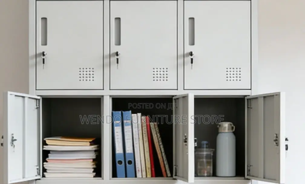 Office Cabinet; 15 Lockers Cabinet With Key Lock