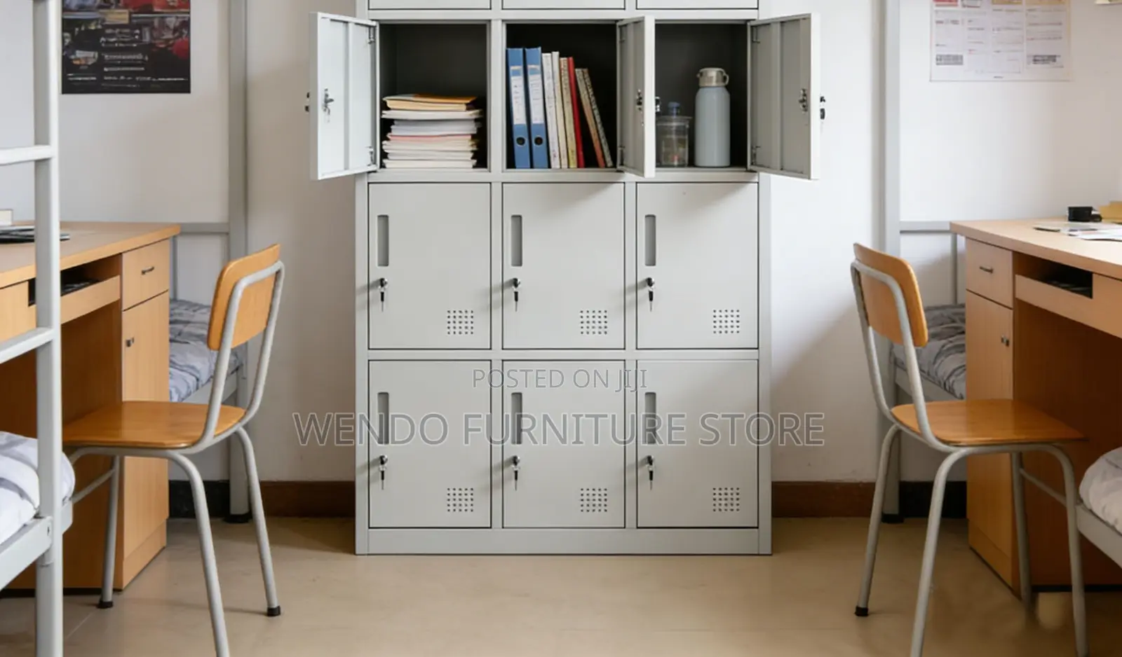 Office Cabinet; 15 Lockers Cabinet With Key Lock