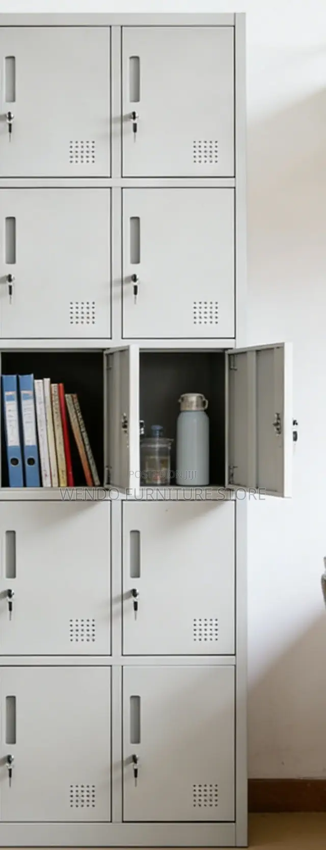 Office Cabinet; 15 Lockers Cabinet With Key Lock