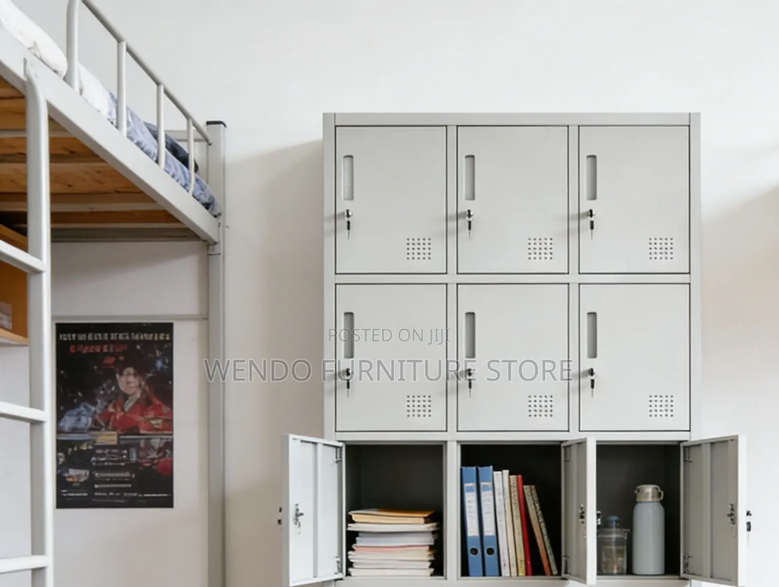 Office Cabinet; 15 Lockers Cabinet With Key Lock