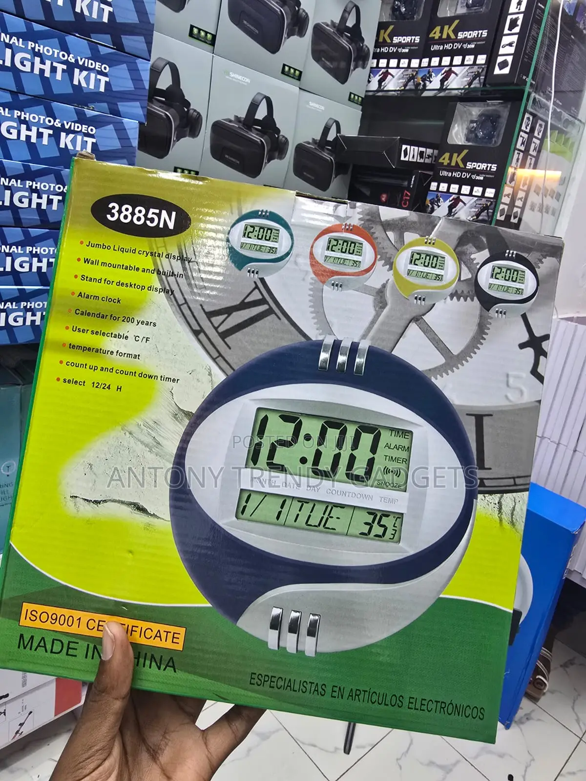 Kadio 3885n Digital Desk Clock Date Day Temperature Display