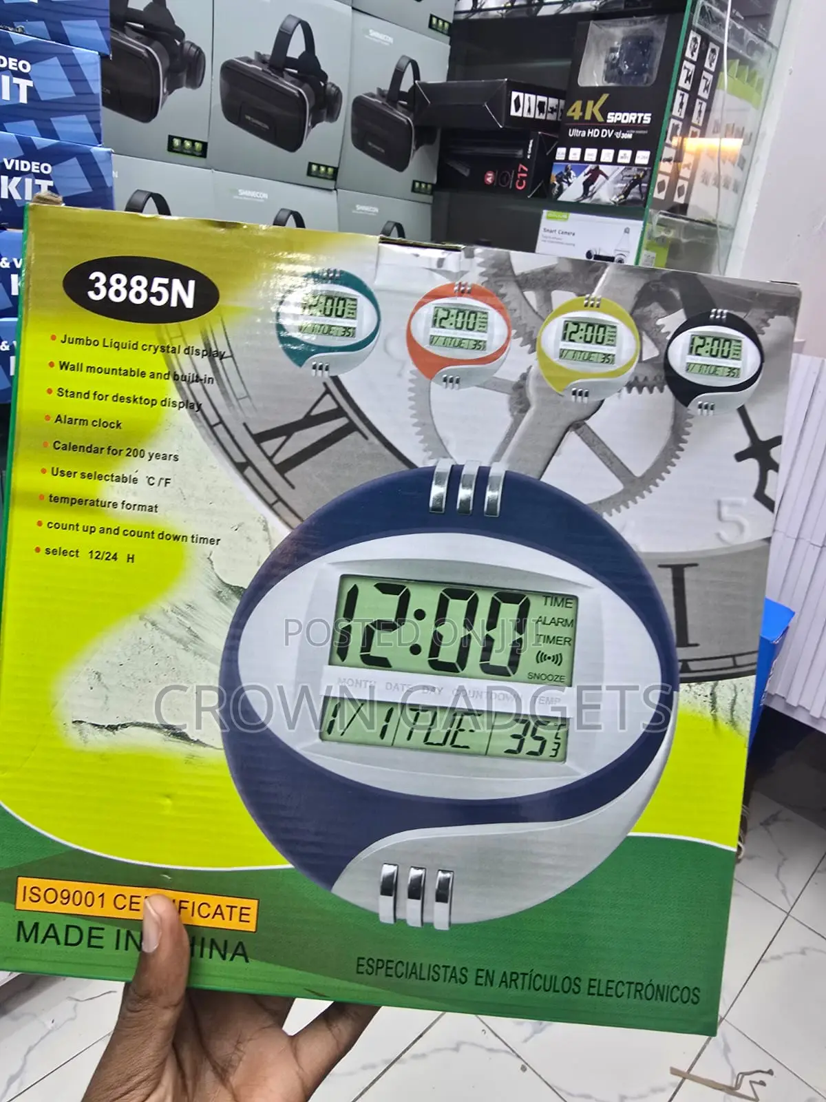 Kadio 3885n LCD Digital Clock Wall Table Display Clock