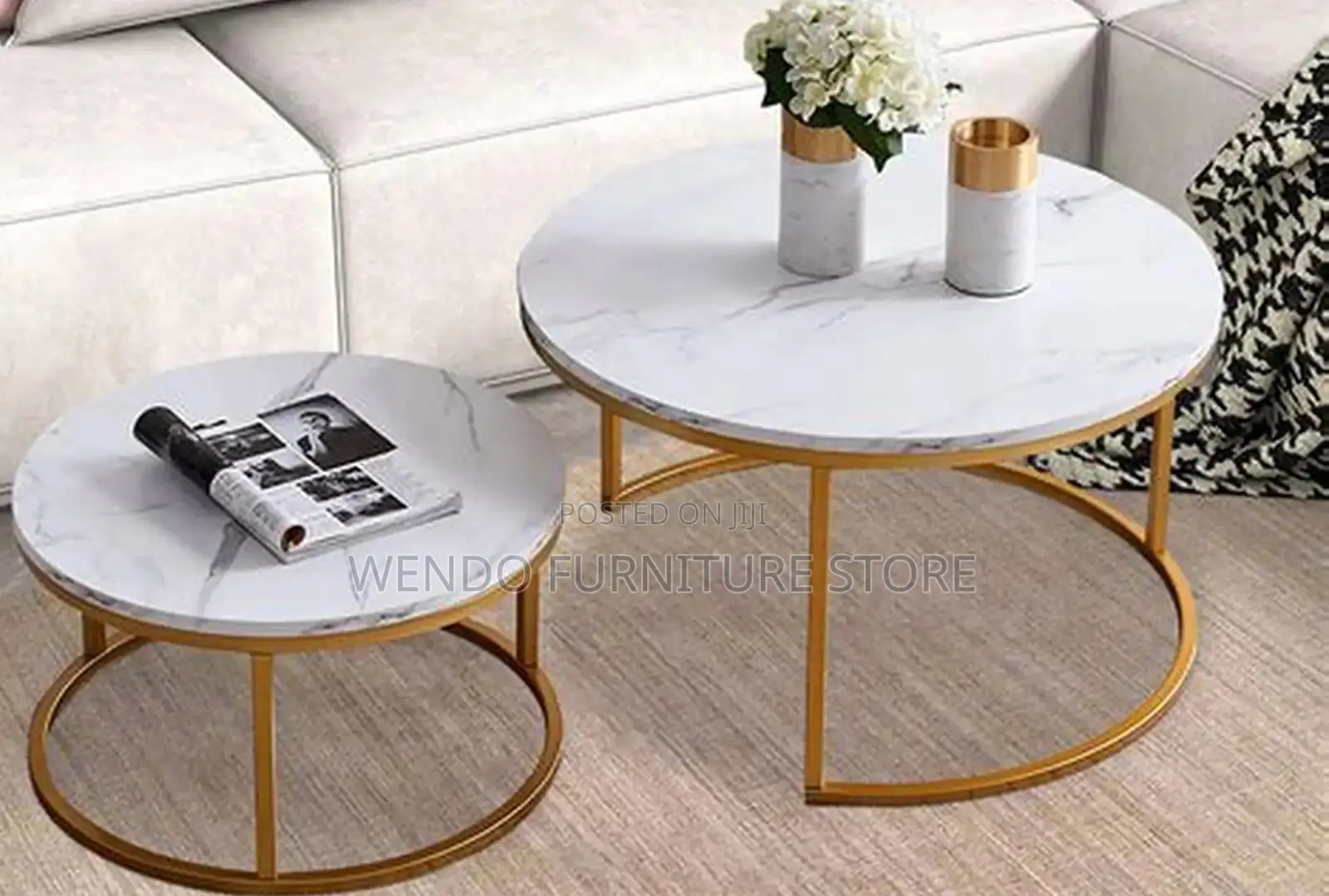 Coffee Table; Marble Dual Home Living Room Coffee Table