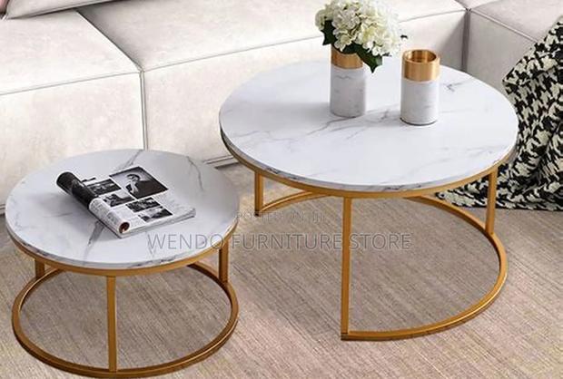 Coffee Table; Marble Dual Home Living Room Coffee Table - thumbnail 11