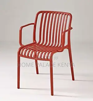 Dining Chair: Outdoor Stackable Pp Plastic Armrest Chair