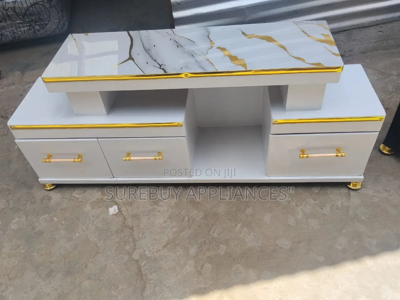 Modern Executive Marble Tv Console