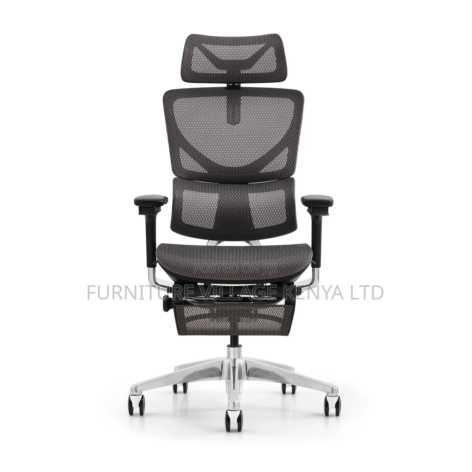 Ergonomic Full Mesh Armchair With Footrest