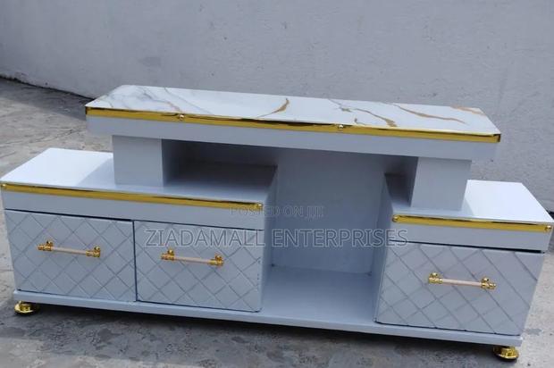 Tv Stand With Marble,Elegant Modern Design With Marble Finish