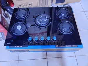 Bolesi Inbuilt 5 Burner Full Gas Tampered Glass Cooker