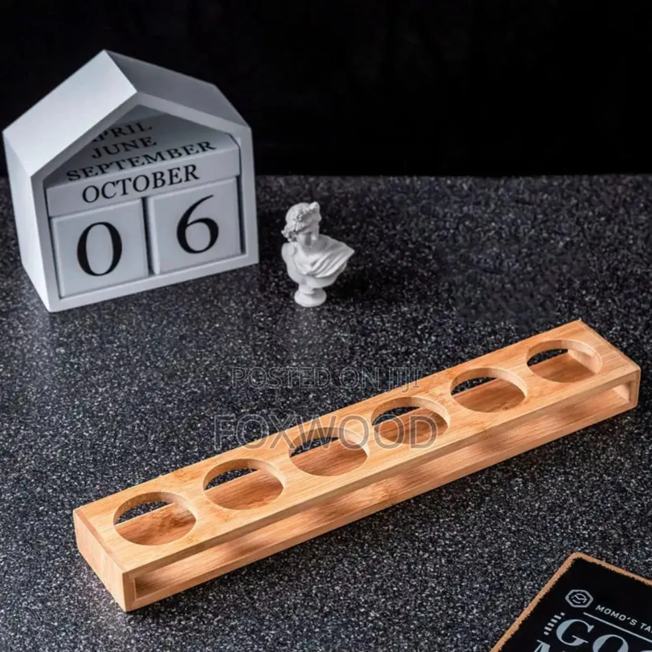 Bamboo Shot Glass Holder With 6slots Now Available