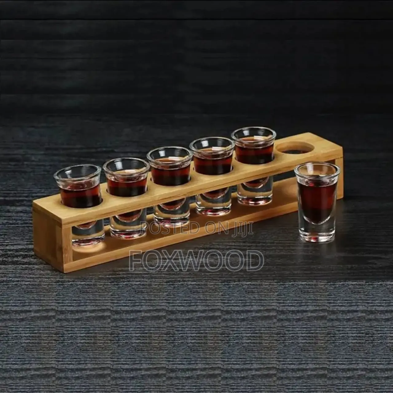 Bamboo Shot Glass Holder With 6slots Now Available