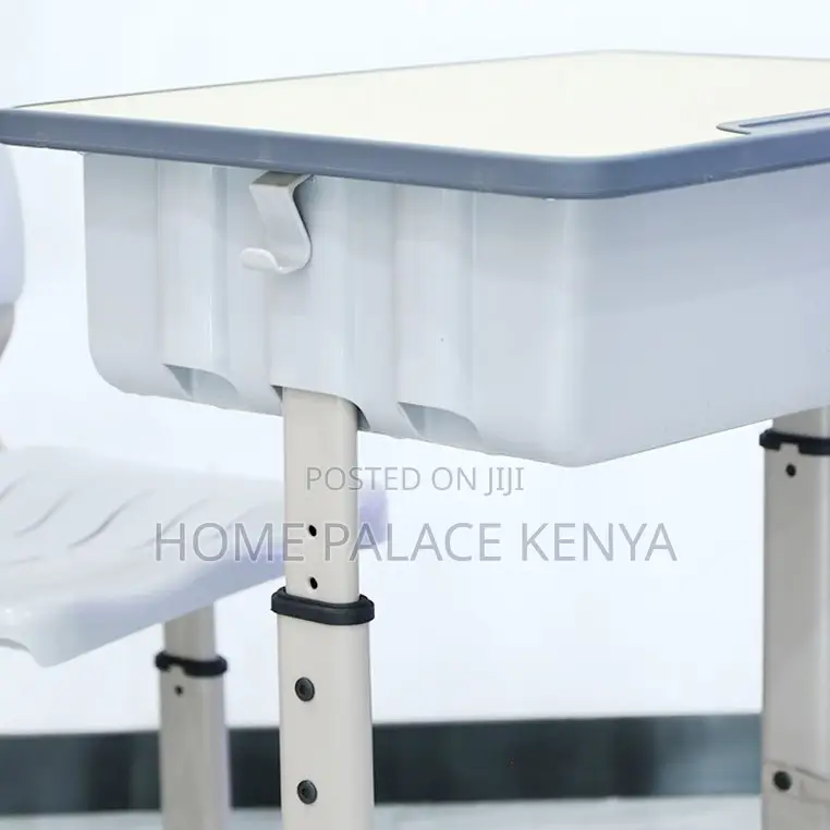 School Set: Height Adjustable Student Desk and Chair With Storage