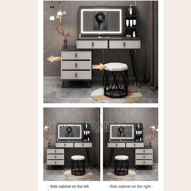 Vanity Set : Modern Black and White Vanity Set With Lighting - thumbnail 7