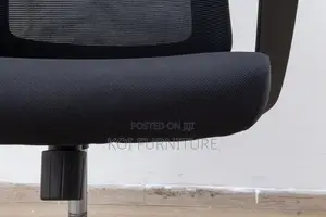 Office Chair : Black Mesh Ergonomic Office Chair -Adjustable Headrest