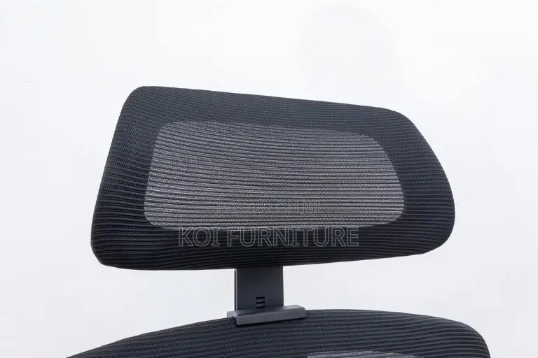 Office Chair : Black Mesh Ergonomic Office Chair -Adjustable Headrest