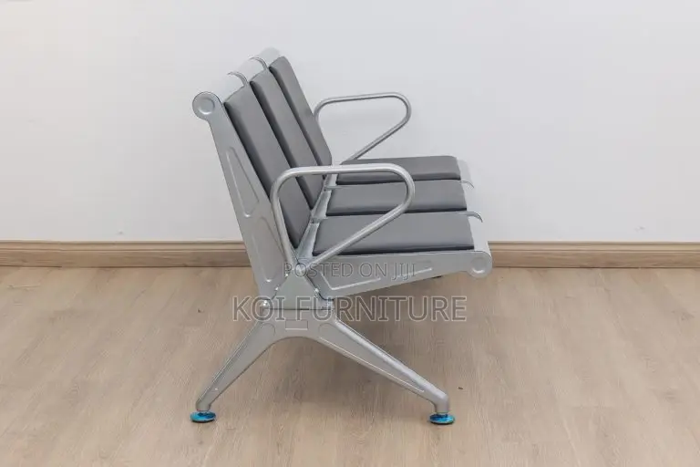 Office Bench : 3-Link Heavy-Duty Padded Office Waiting Bench