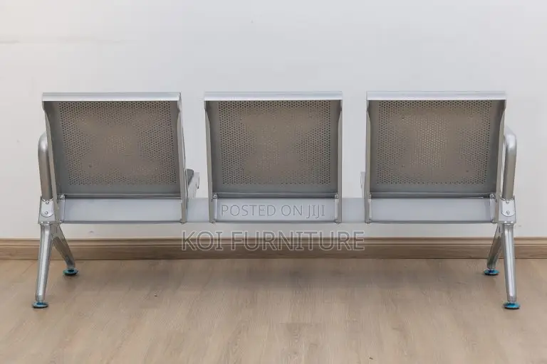 Office Bench : 3-Link Heavy-Duty Padded Office Waiting Bench